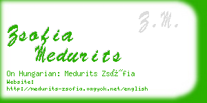 zsofia medurits business card